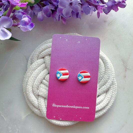 PRE ORDER Bandera de Puerto Rico Stud Earrings