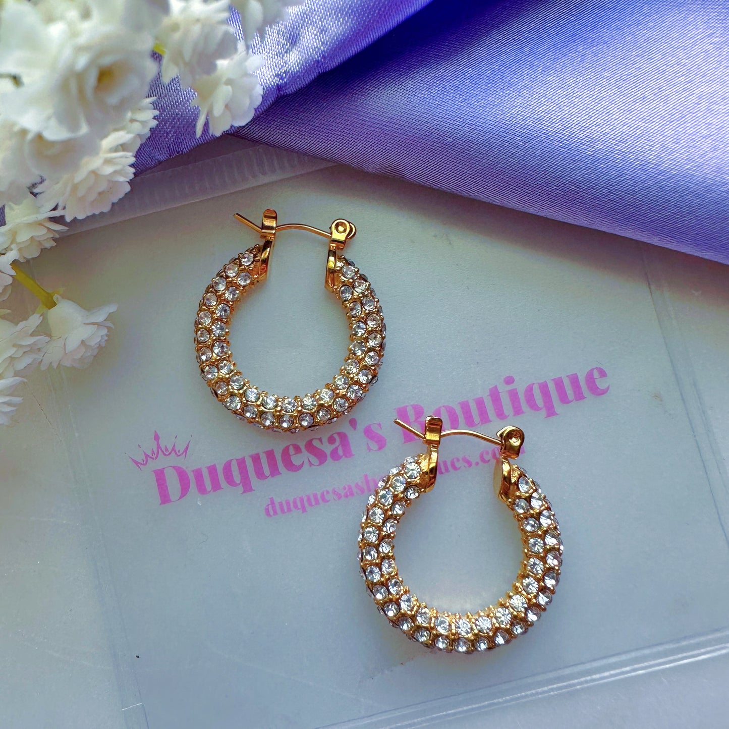 Shimmering Elegance Hoop Earrings