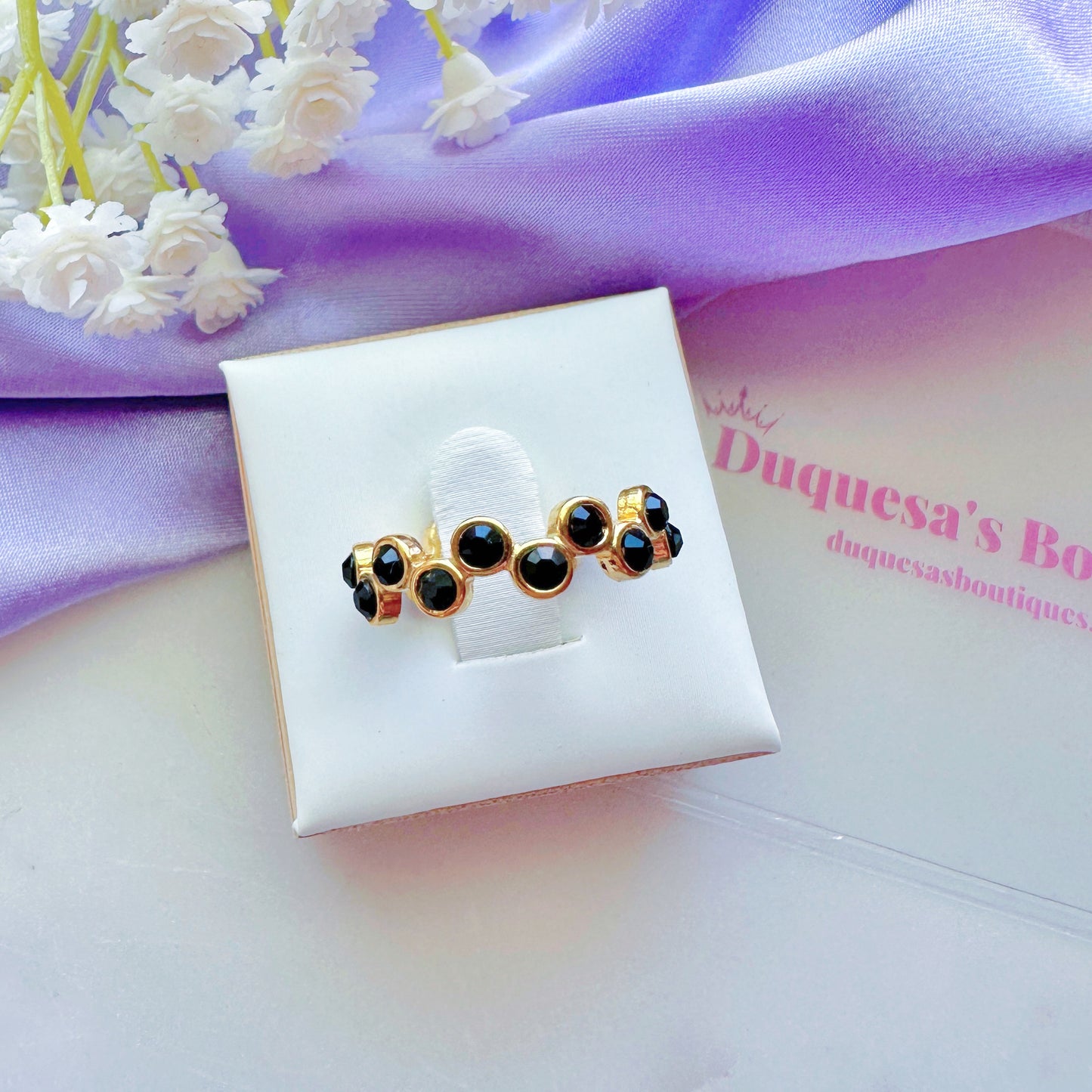 Black Diamond Sky Adjustable Ring
