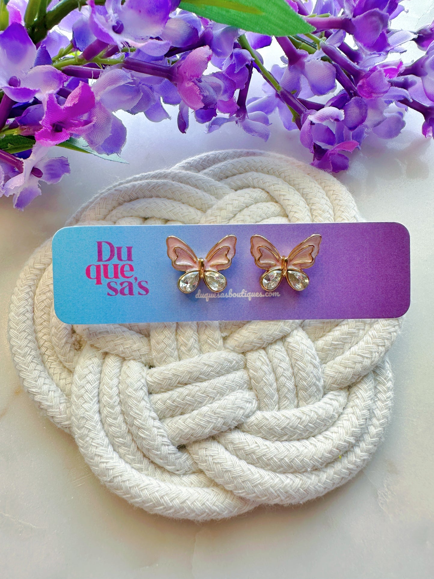 Mariposas Rosadas Studs