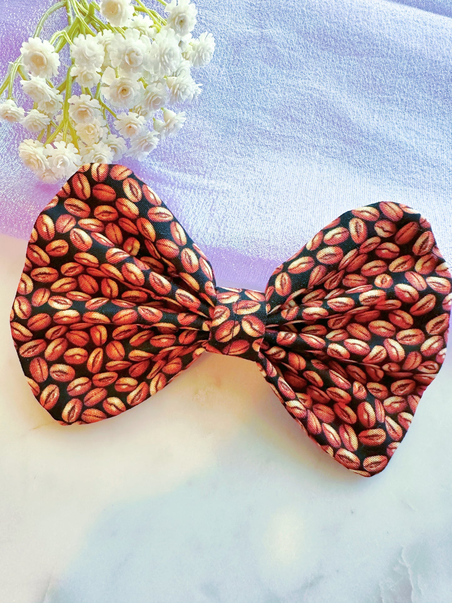 Coffee Beans Hair Clip Bow