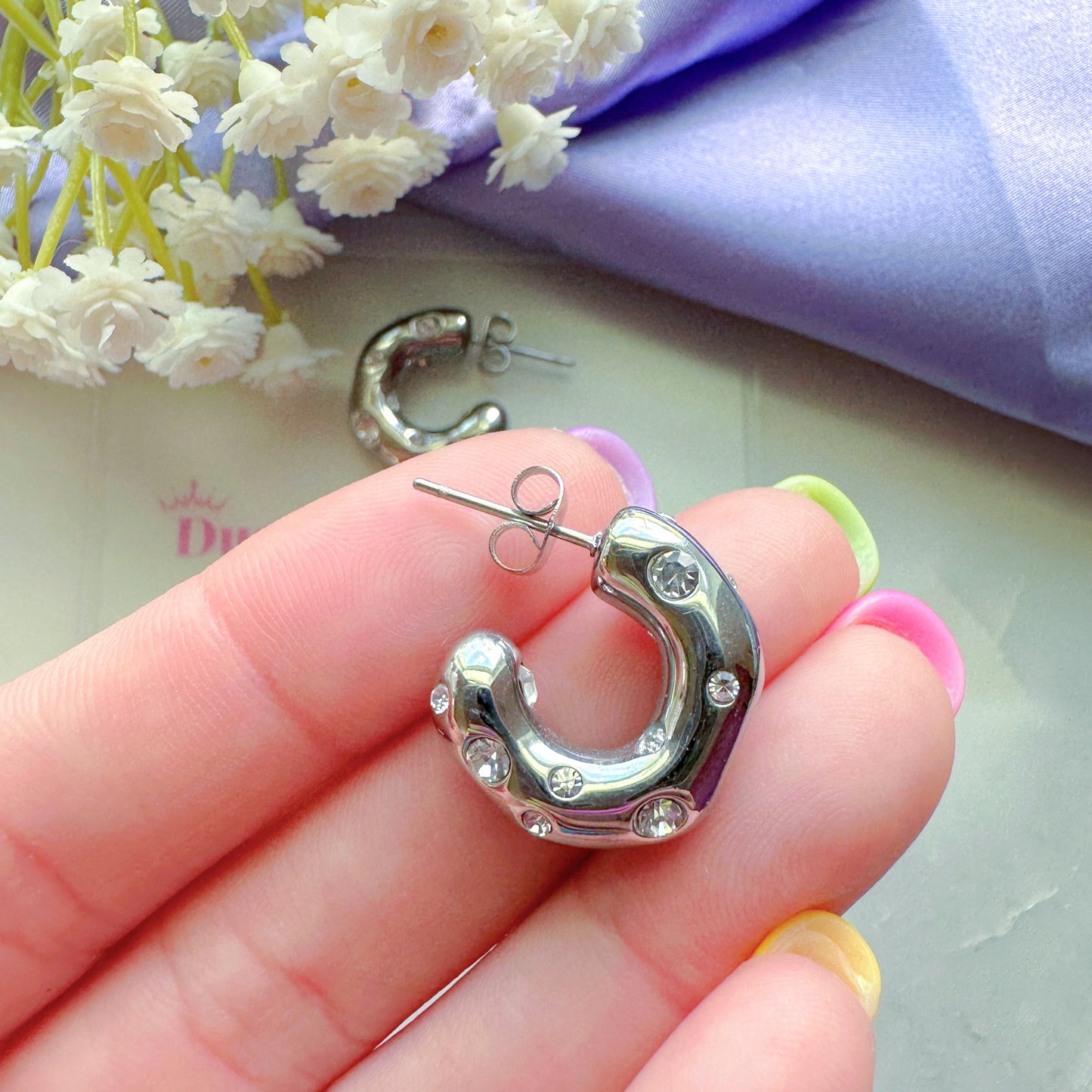 Sparkling Splendor Silver Earrings