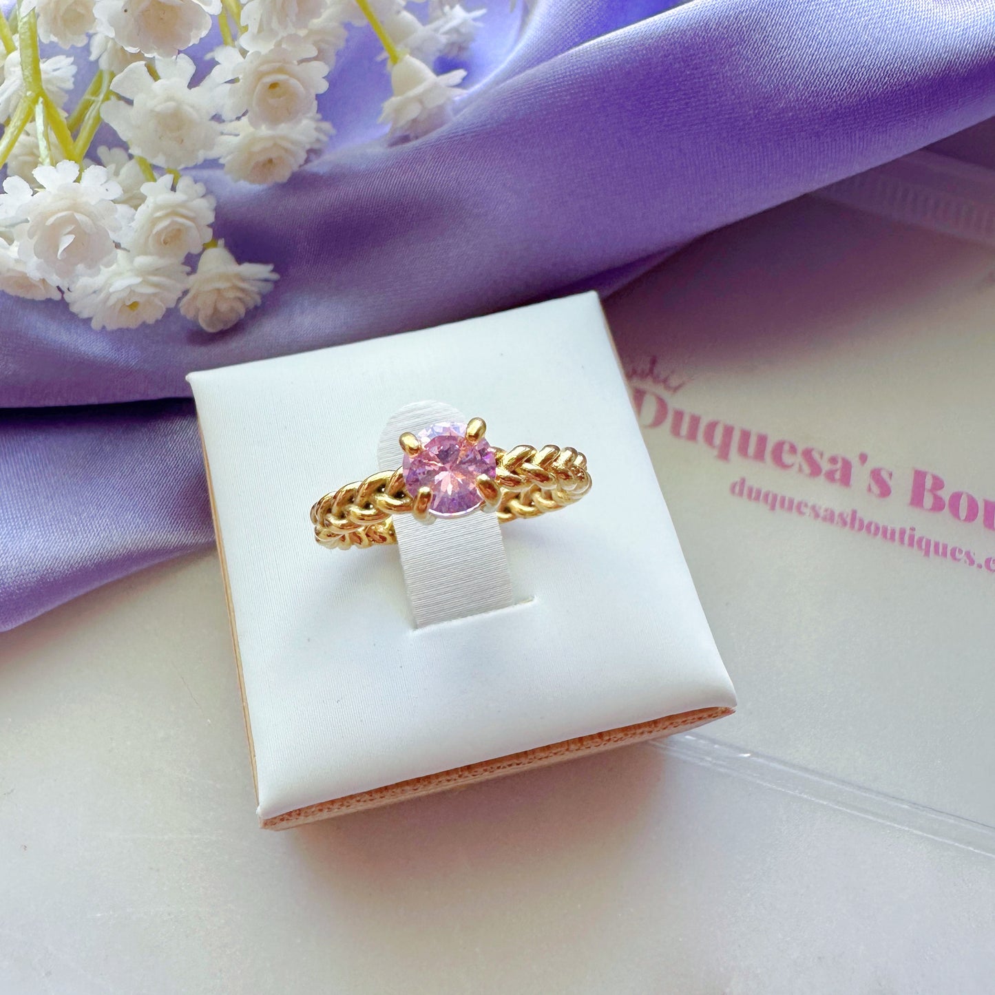 Blush Pink Adjustable Ring