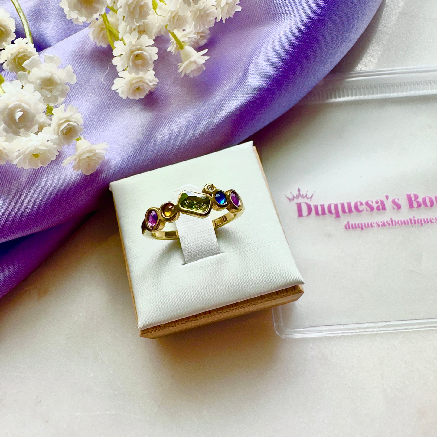 Infinity Stones Titanium Steel Gold Plated Ring