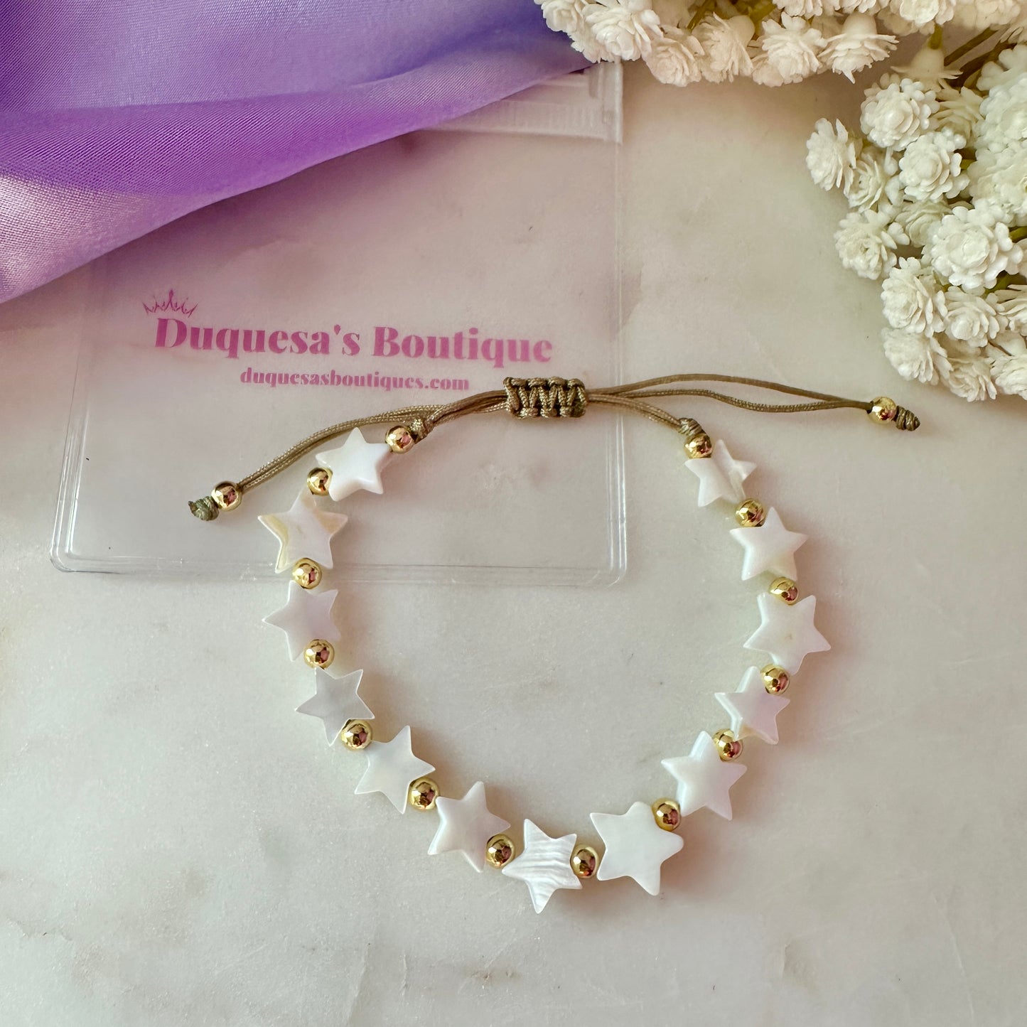 Pearl Stars Adjustable Bracelet