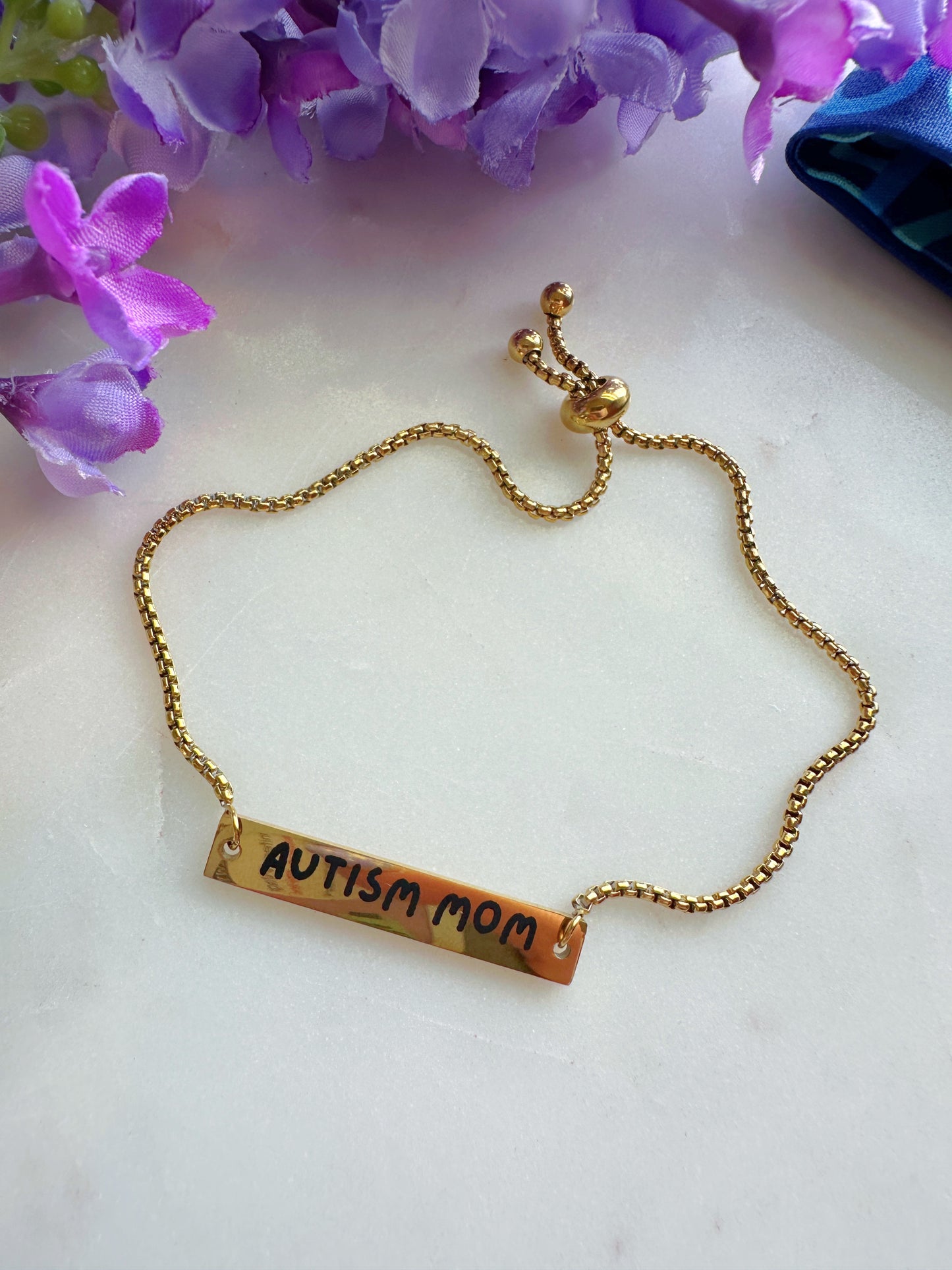 Autism Mom Adjustable Stainless Steel Bracelet