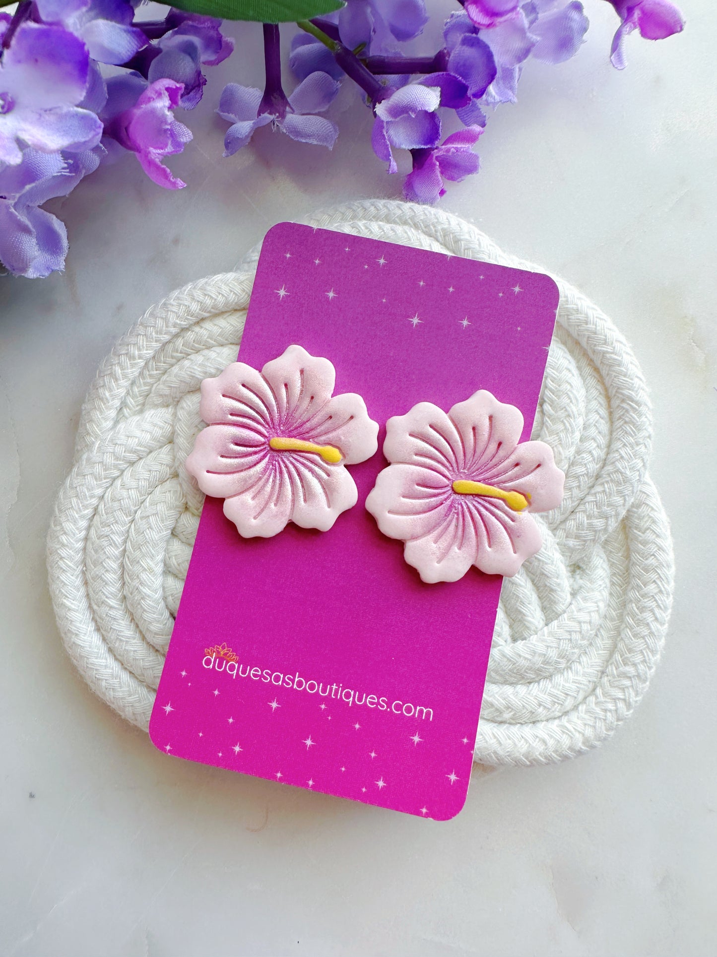 Belleza Que Florece Y Resiste Dangle Or Stud Earrings (Flor Maga Rosa )