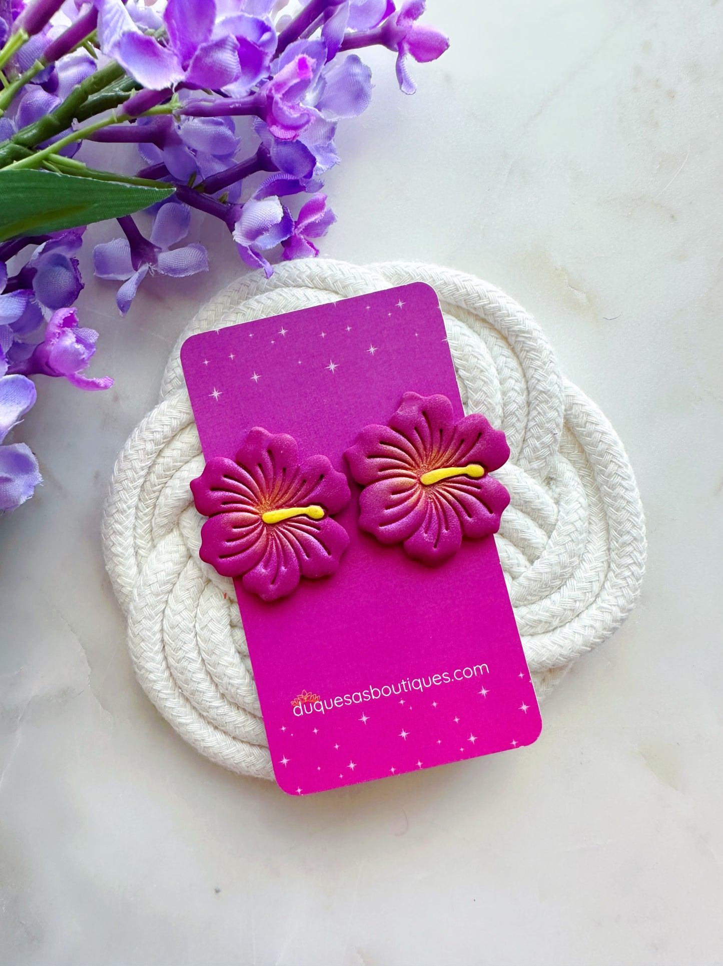 Belleza Que Florece Y Resiste Dangle Or Stud Earrings (Flor Maga Magenta)