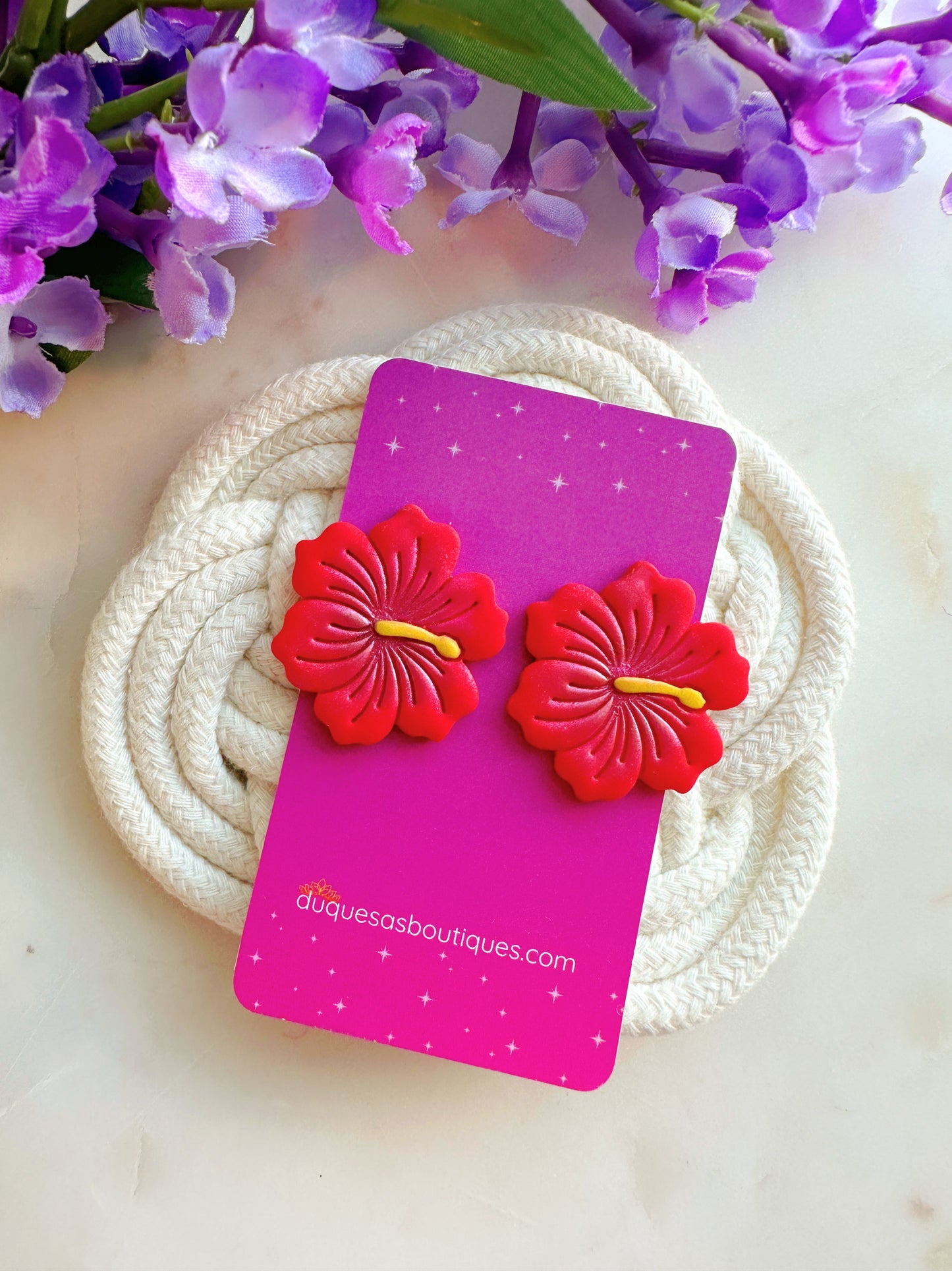 Belleza Que Florece Y Resiste Dangle Or Studs Earrings (Flor Maga Roja)