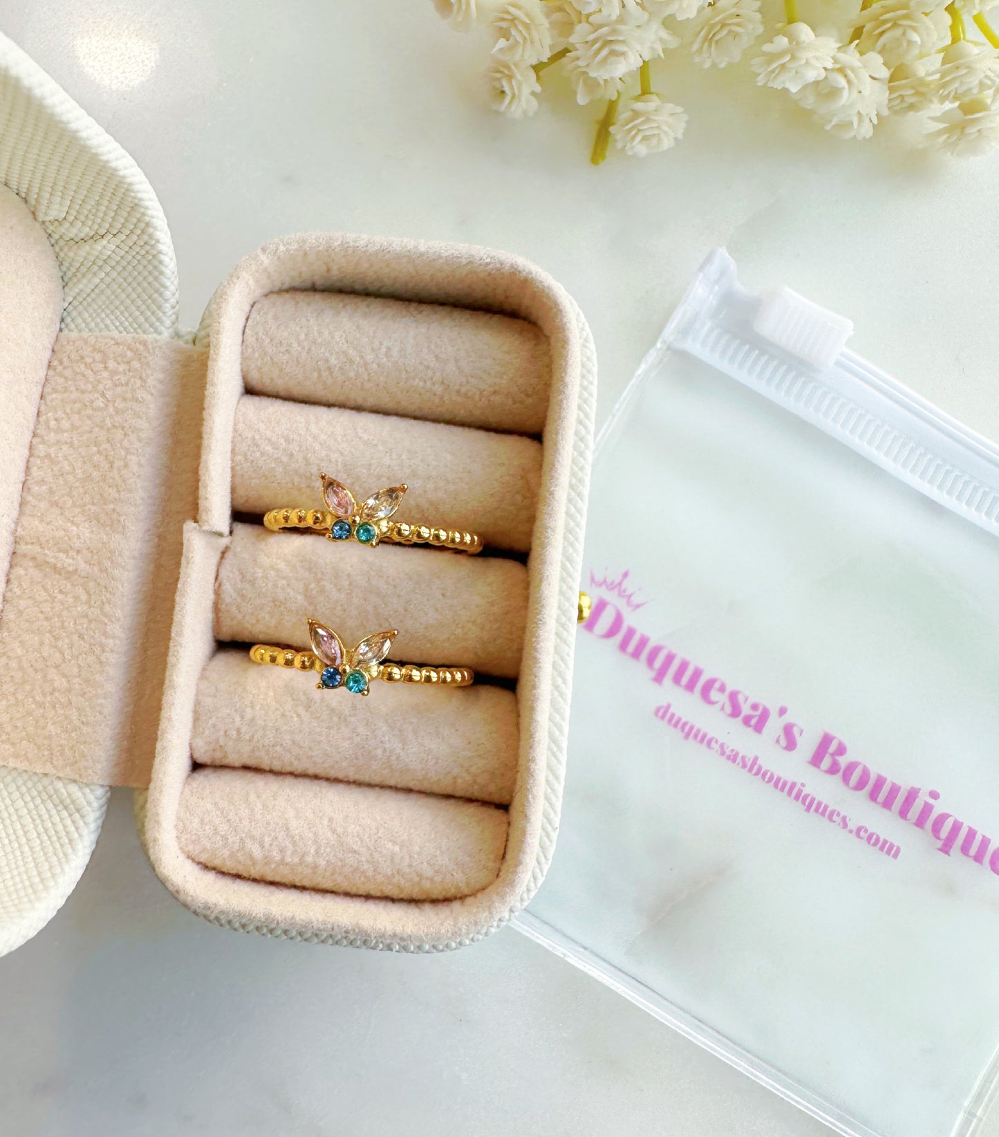 Vibrant Butterfly Adjustable Ring