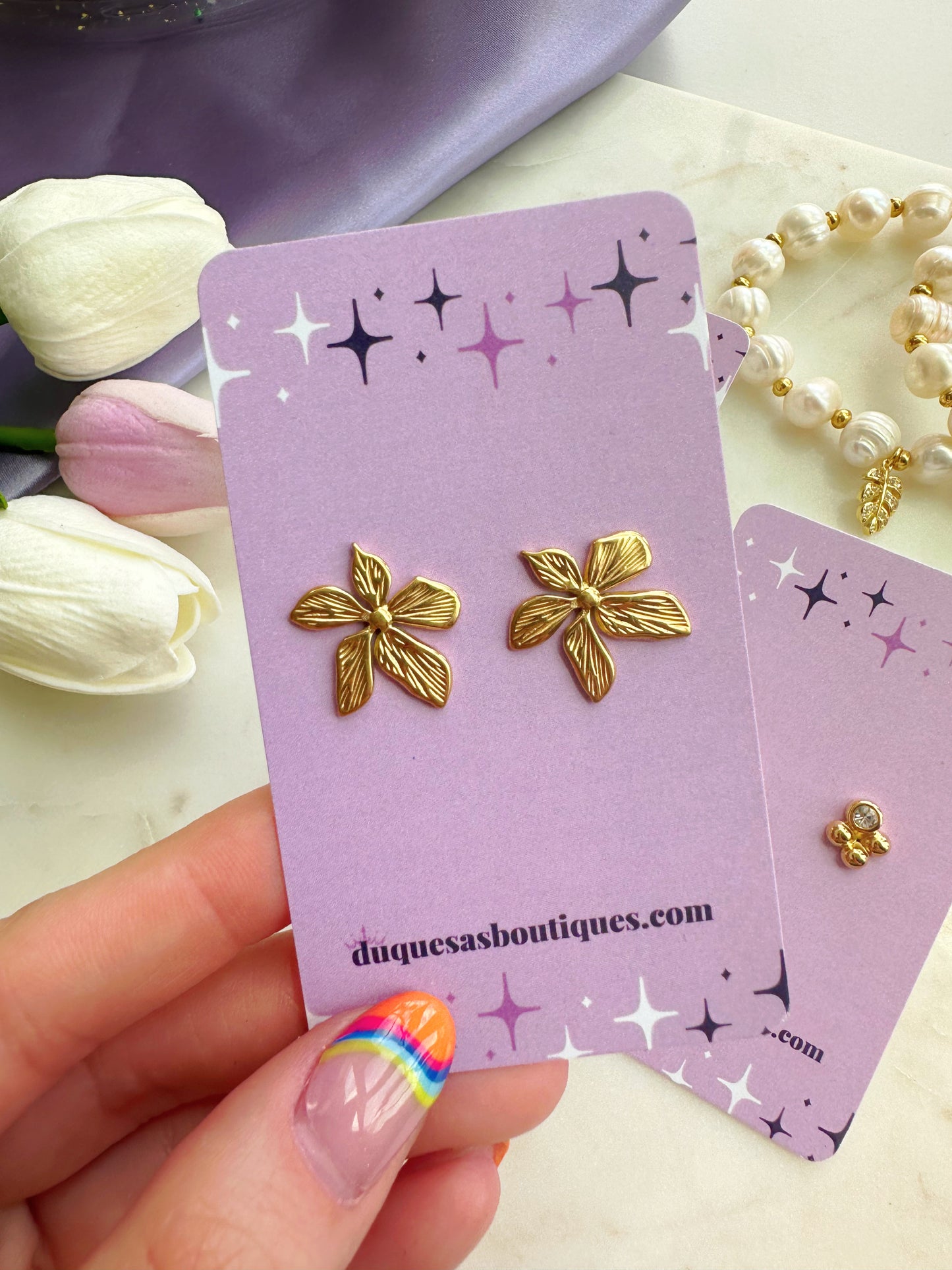 Tropical Flowers Studs