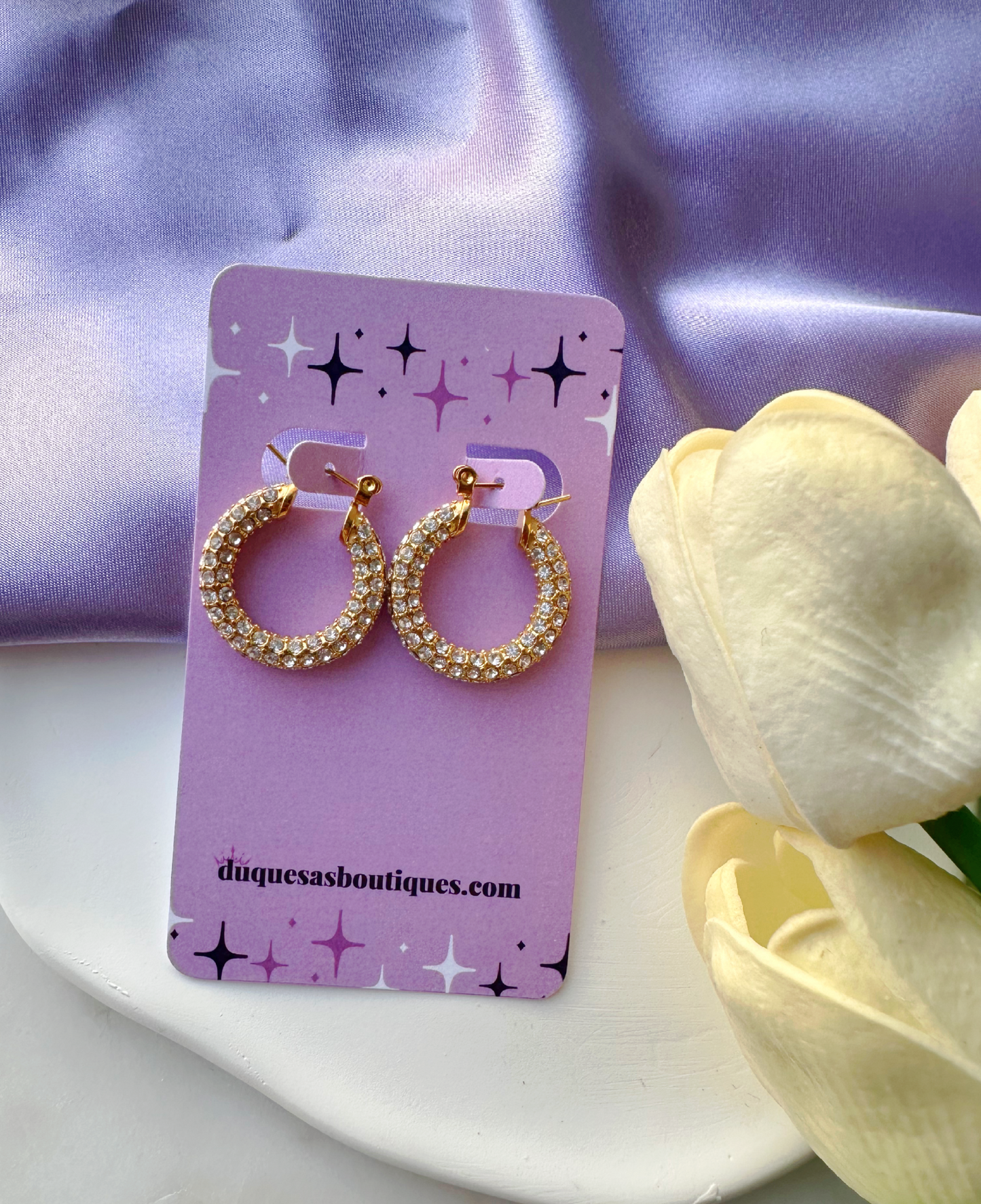 Shimmering Elegance Hoop Earrings