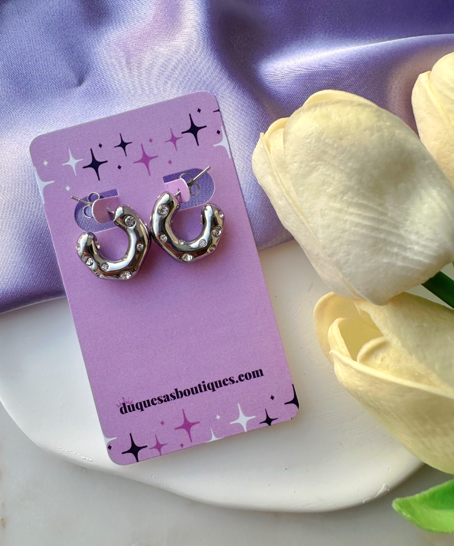 Sparkling Splendor Silver Earrings