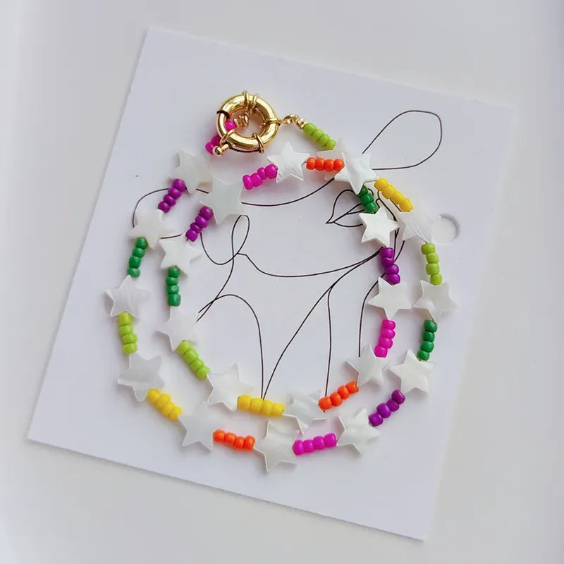 Multicolor Stars Choker Necklace