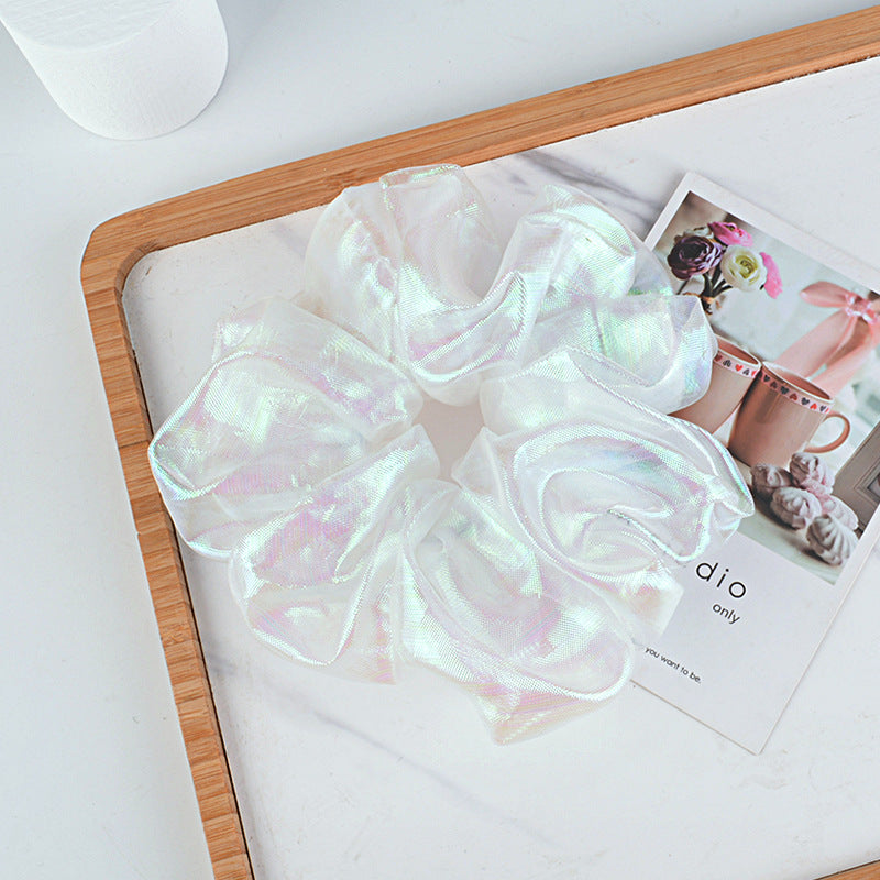XL Tornasol White Scrunchies