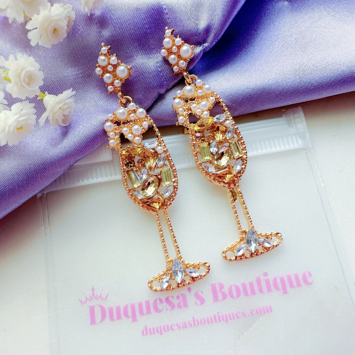 Champagne Dangle Earrings