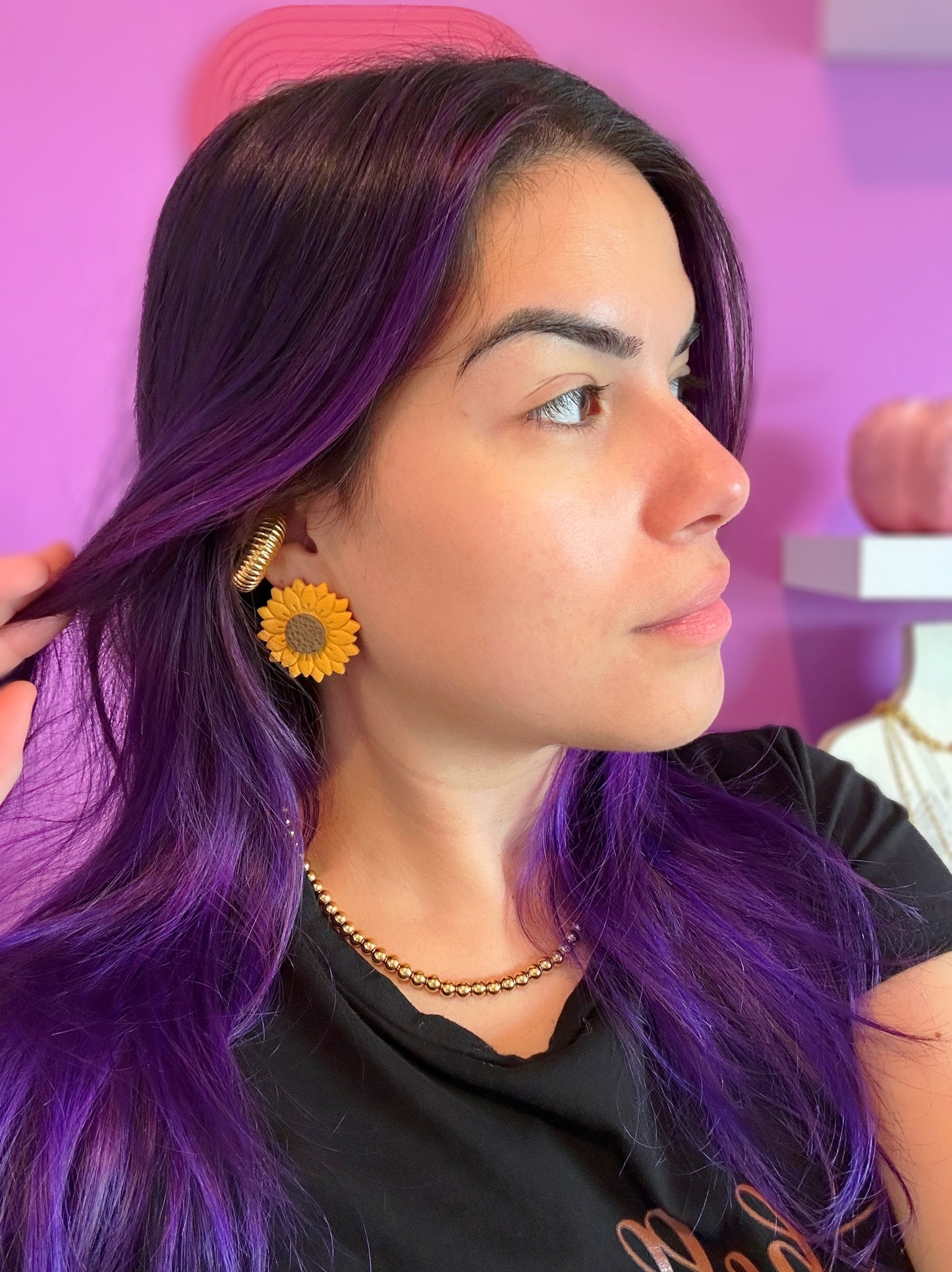 Sunflower Statement Studs