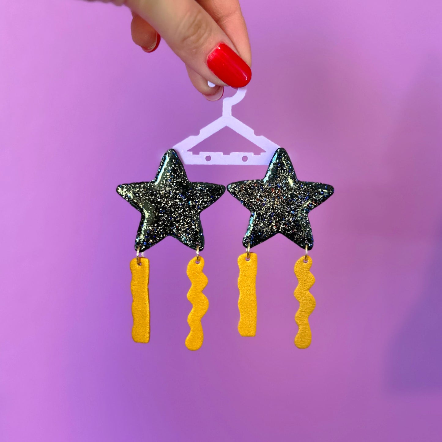 New Year Stars Dangle Earrings