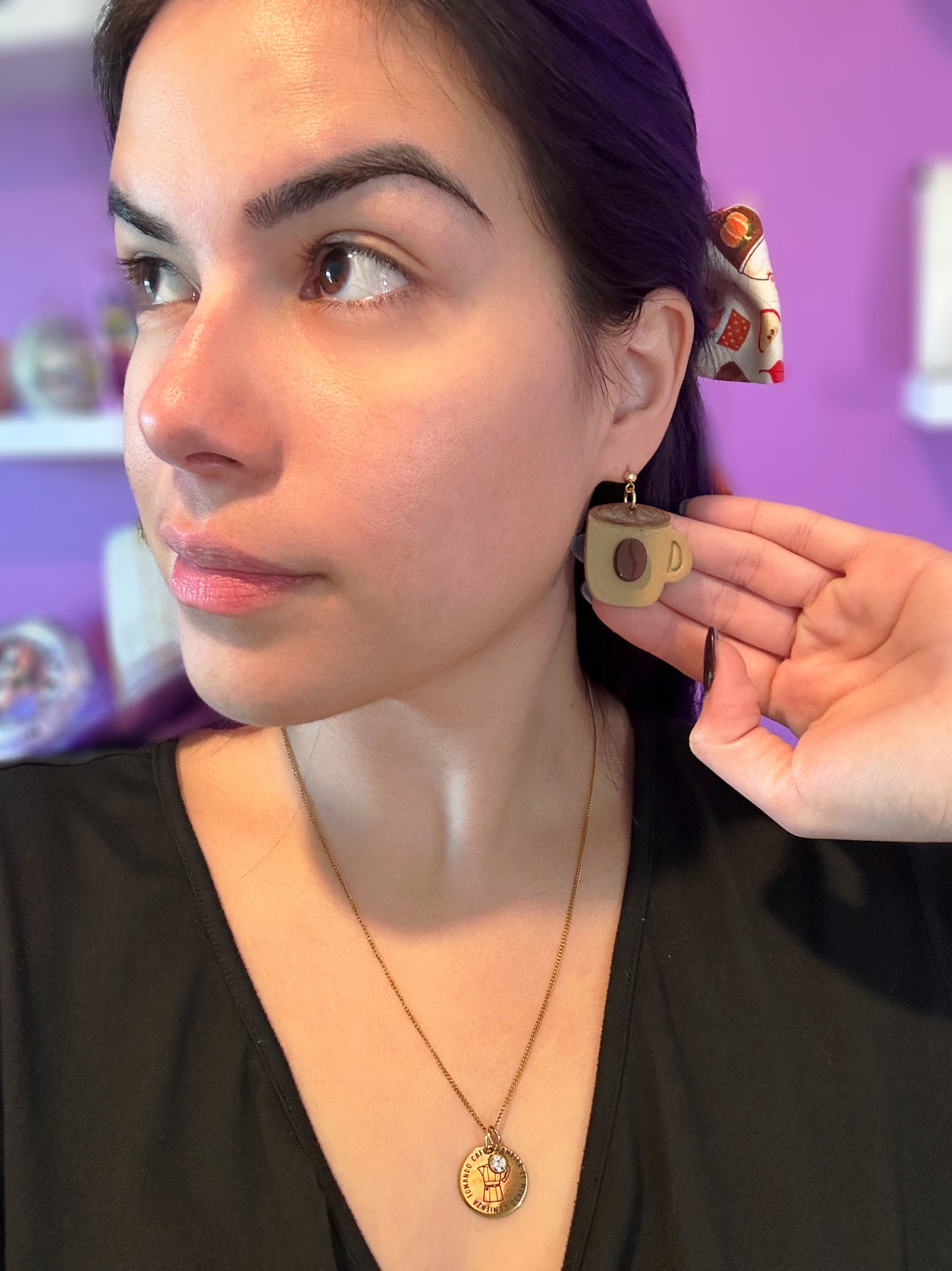 My Coffee Cup Dangle Earrings