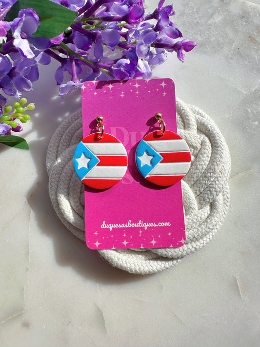 PRE ORDER Bandera De Puerto Rico Dangle Earrings