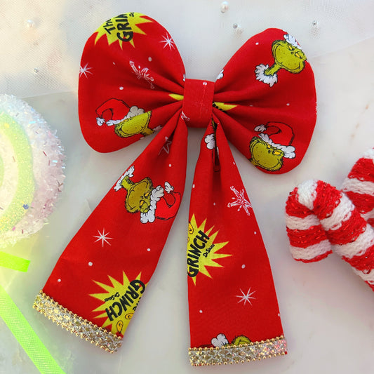 The Grinch Large Hair Bow