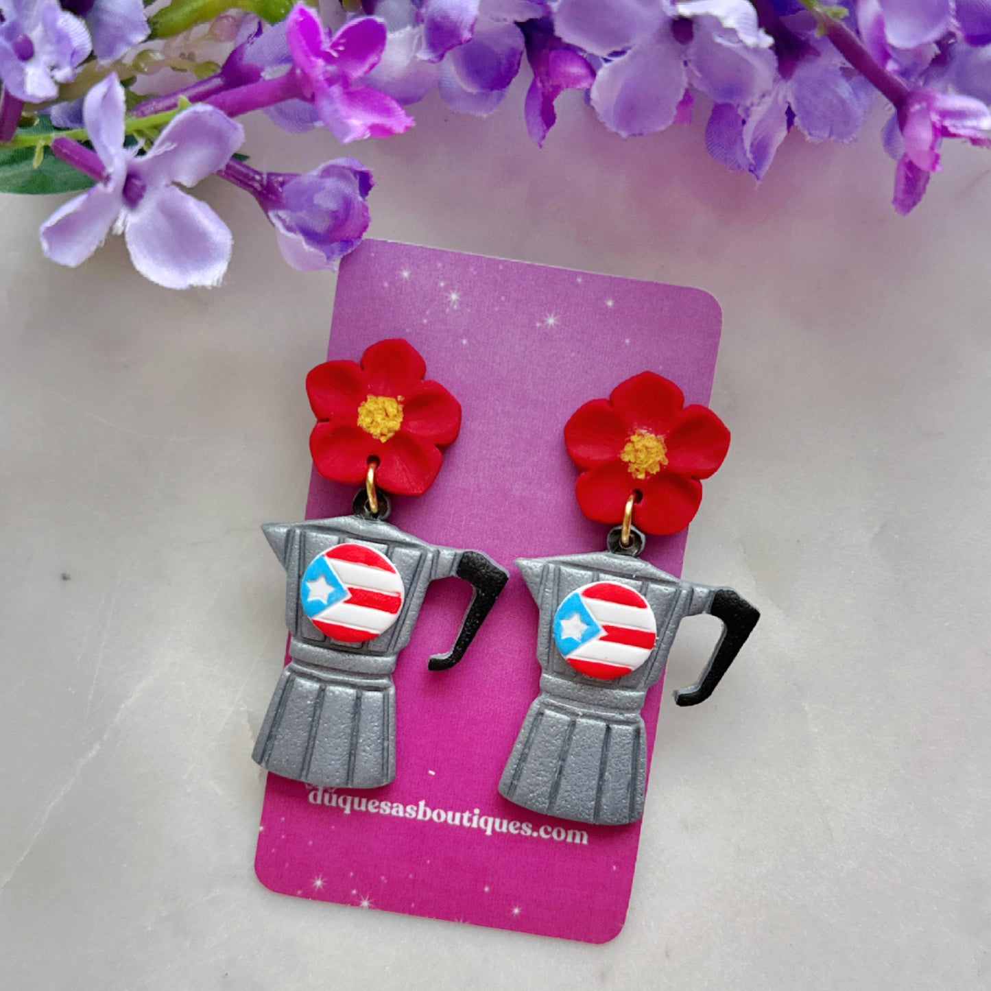 Coming Soon Grecas Boricuas Dangle Earrings