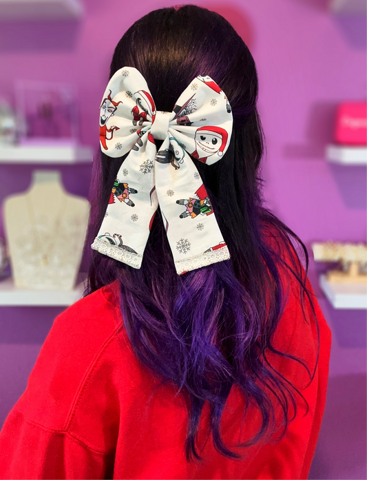 Nightmare Before Christmas Large Hair Bow