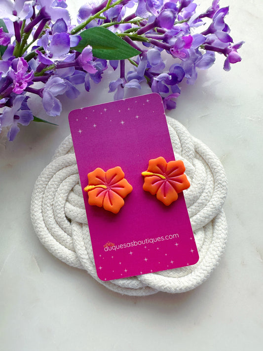 PRE ORDER Amapolas Anaranjadas Stud Earrings
