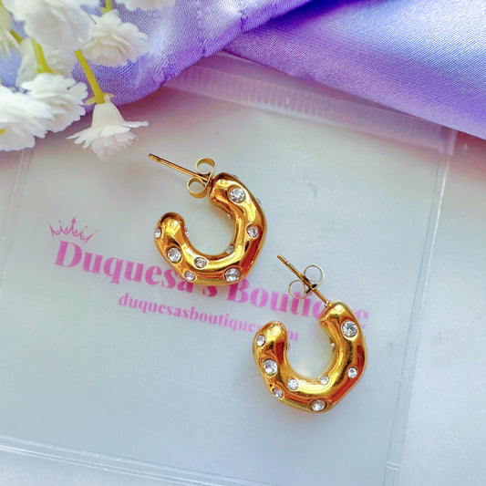 Sparkling Splendor Golden Earrings