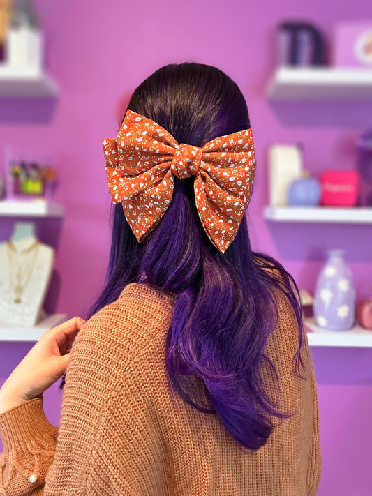 Amber Fall Night Hair Clip Bow