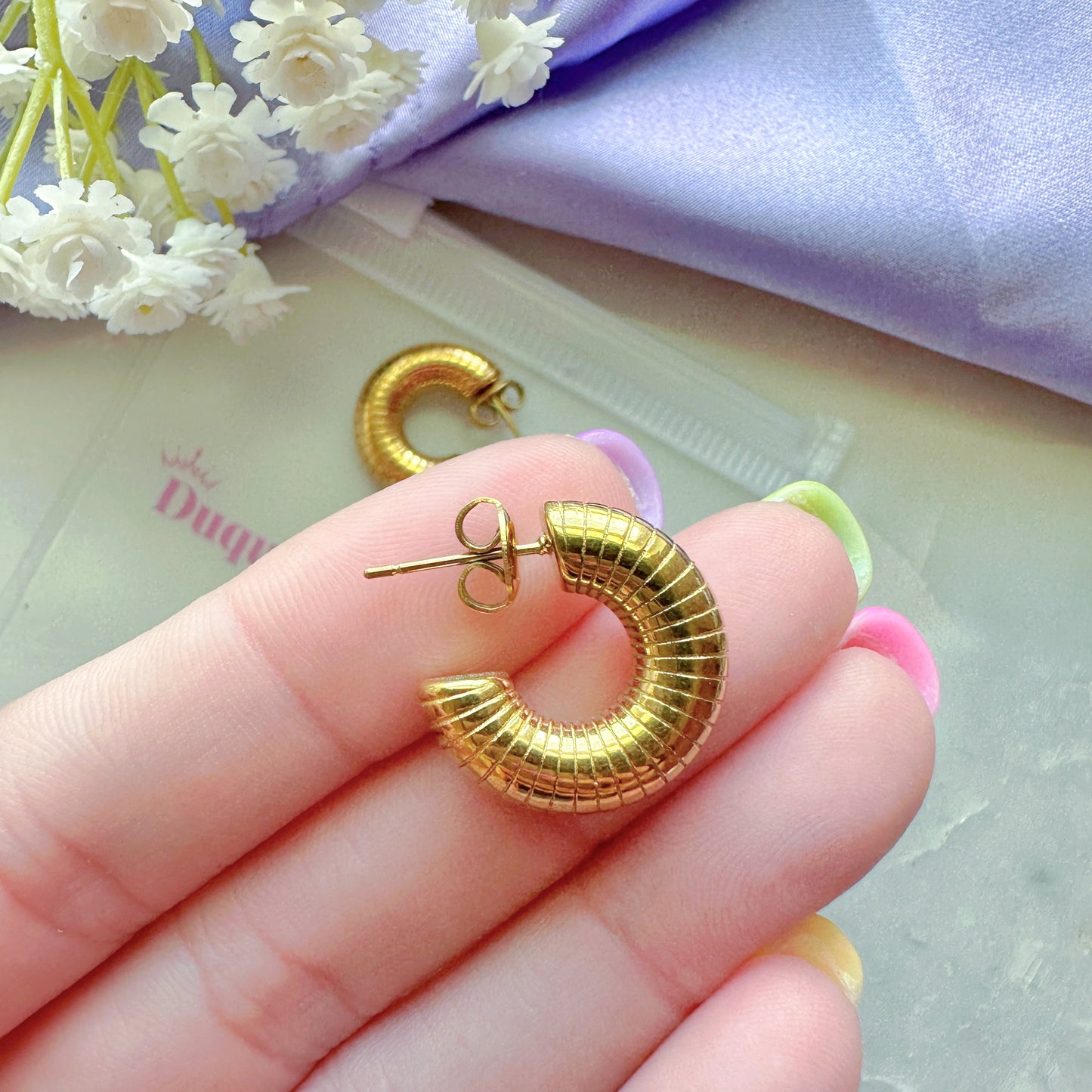 Small Caracol Hoops Earrings