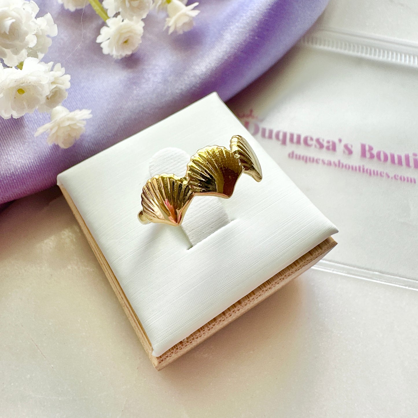 Seashells Adjustable Ring