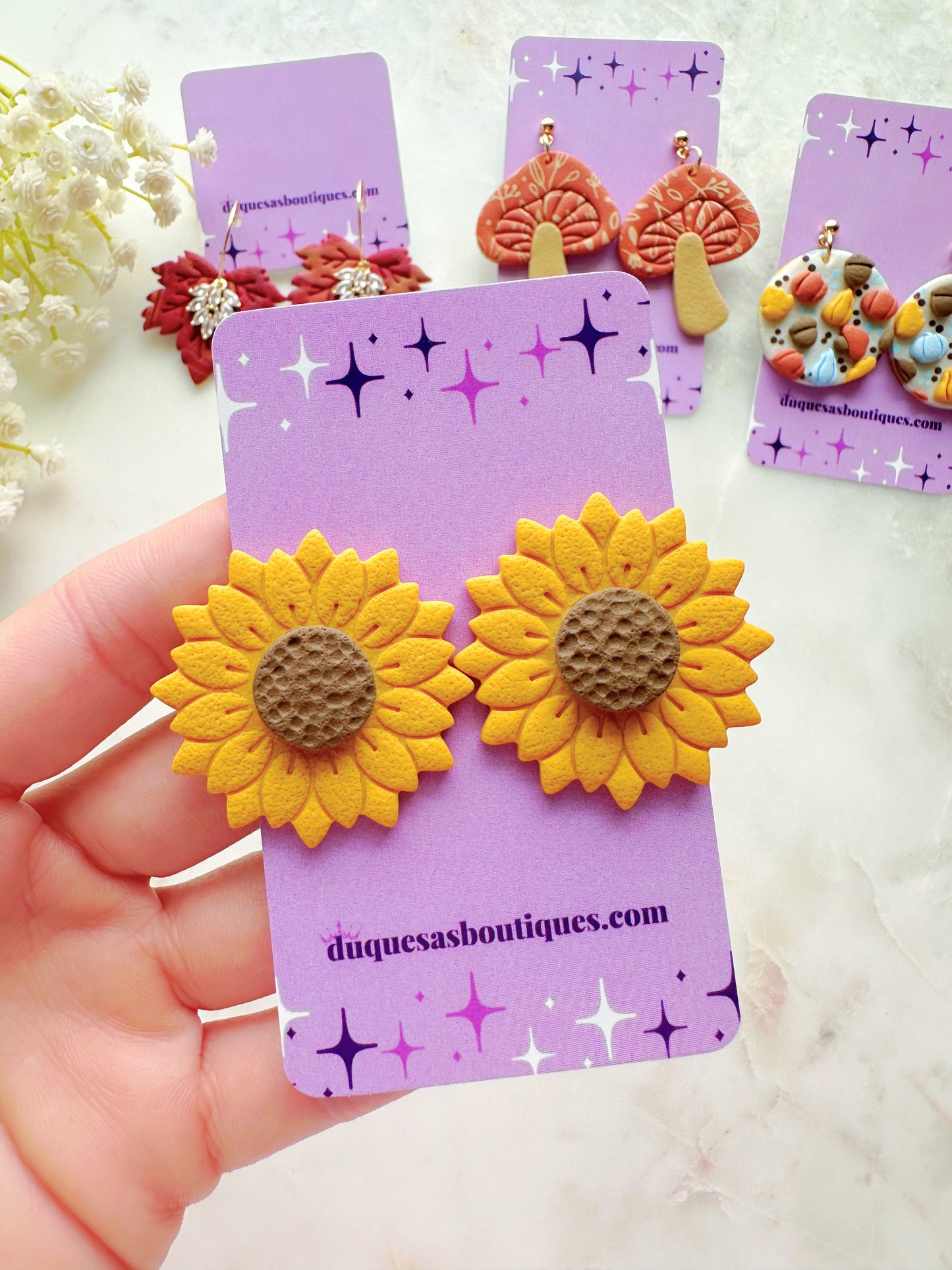 Sunflower Statement Studs