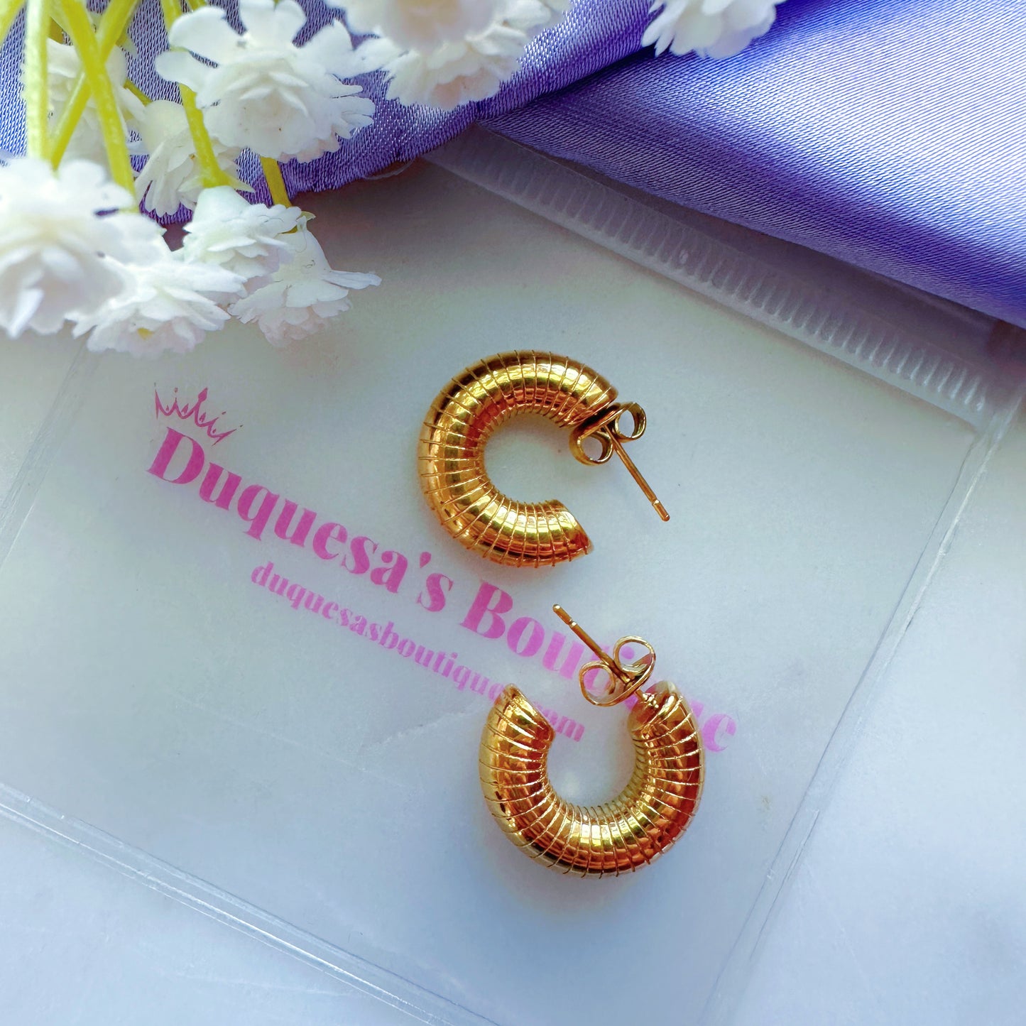 Small Caracol Hoops Earrings