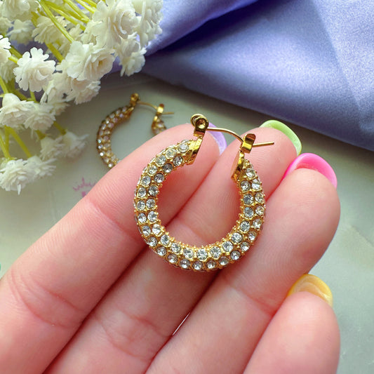 Shimmering Elegance Hoop Earrings