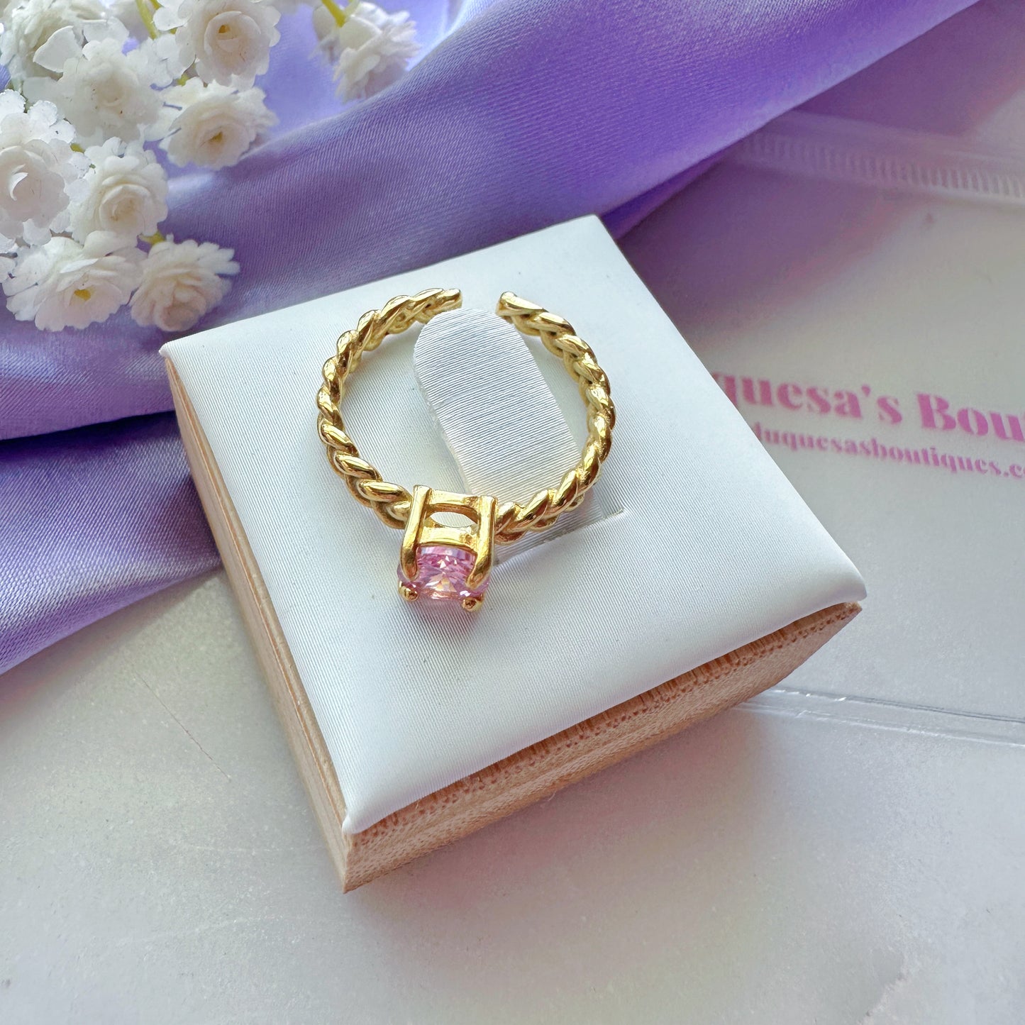 Blush Pink Adjustable Ring