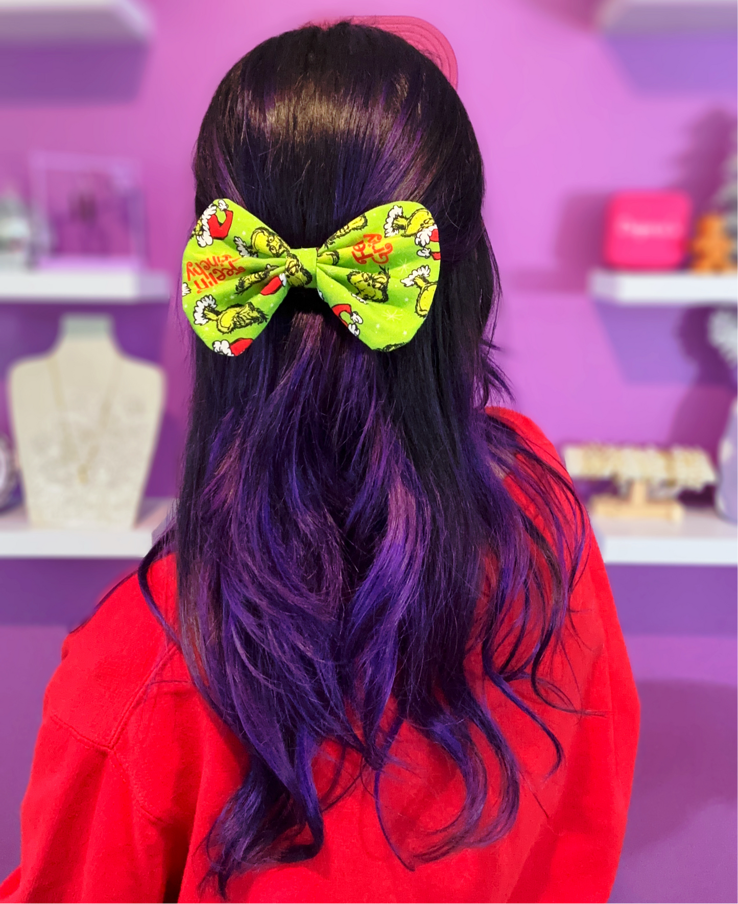 Feeling Grinchy Hair Bow