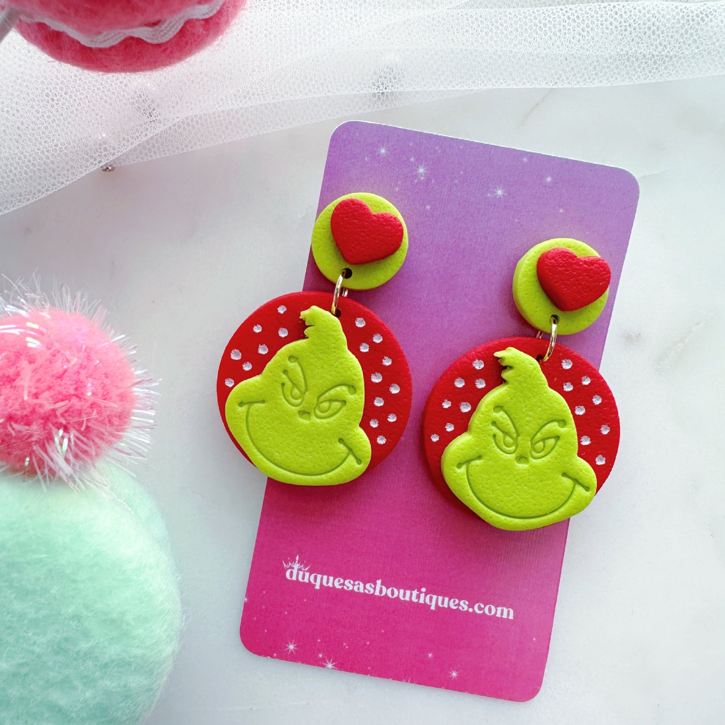 Feeling Grinchy Dangle Earrings