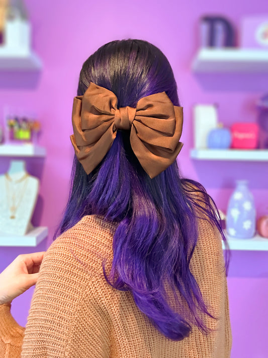 Mocha Hair Bow