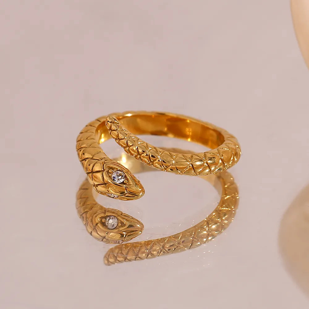 Sparkly Snake Adjustable Ring