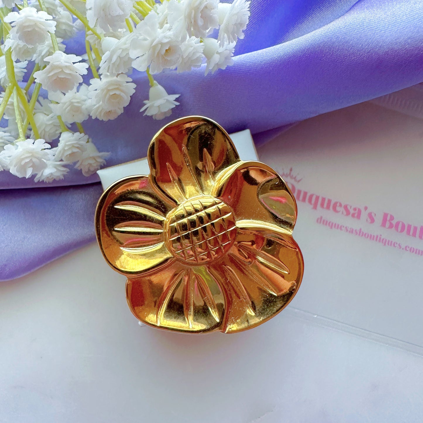 Sugar Plum Flower Adjustable Ring