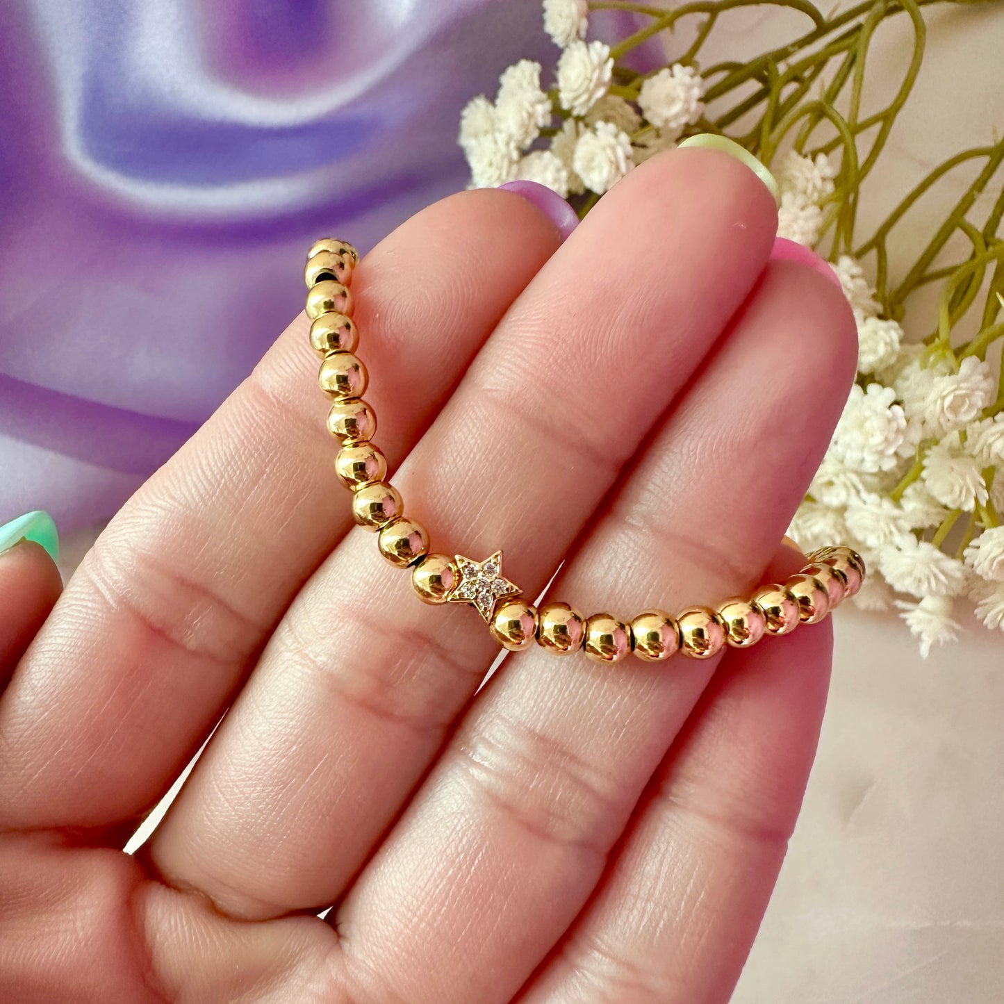 Pave Star Adjustable Bracelet