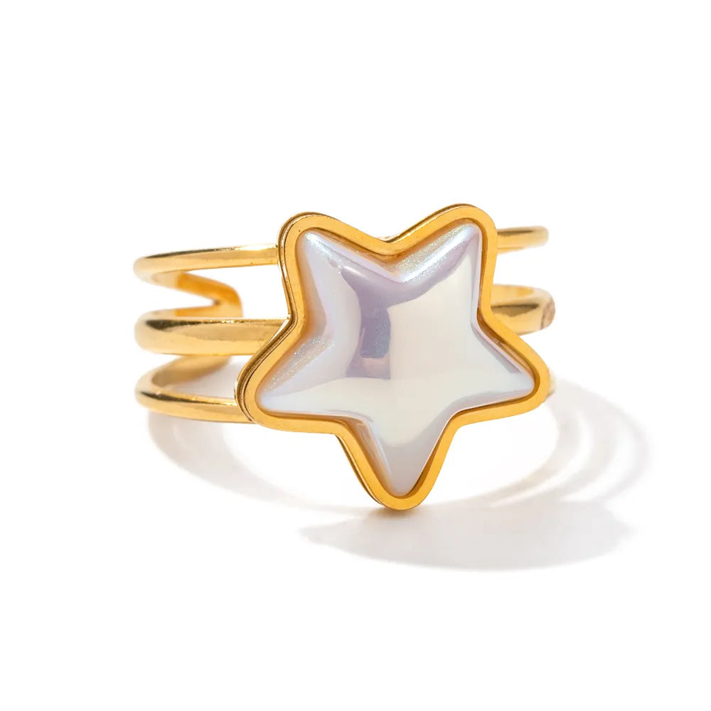 Chunky Star Adjustable Ring