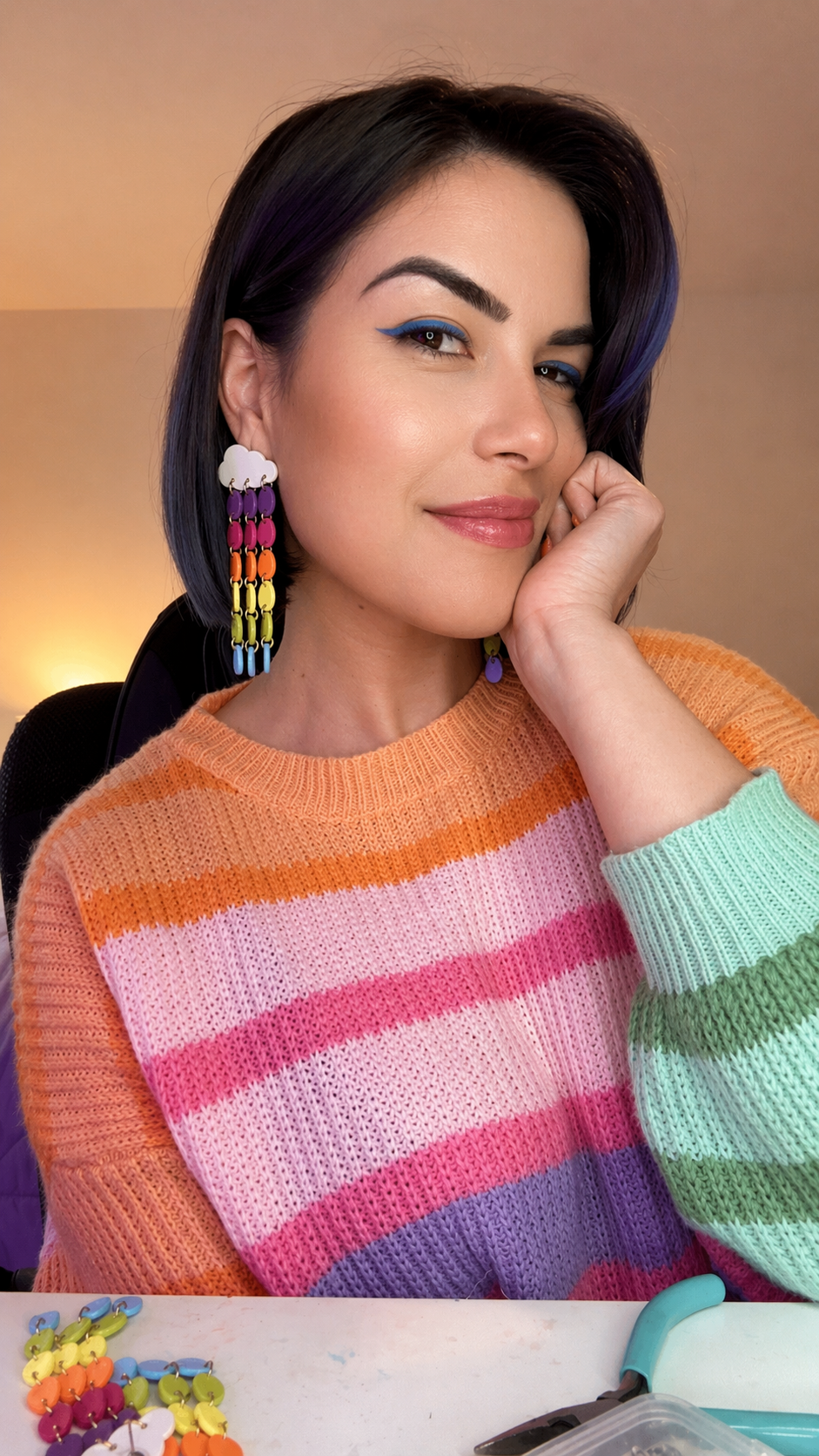 Tormenta de Colores Dangle Earrings