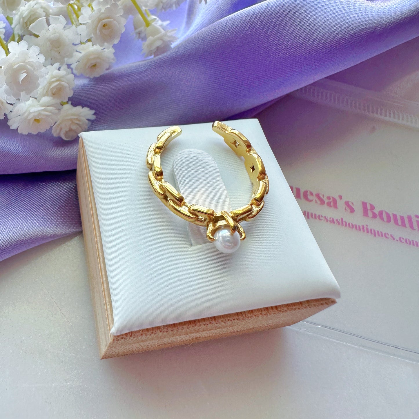 The Lost Pearl Adjustable Ring