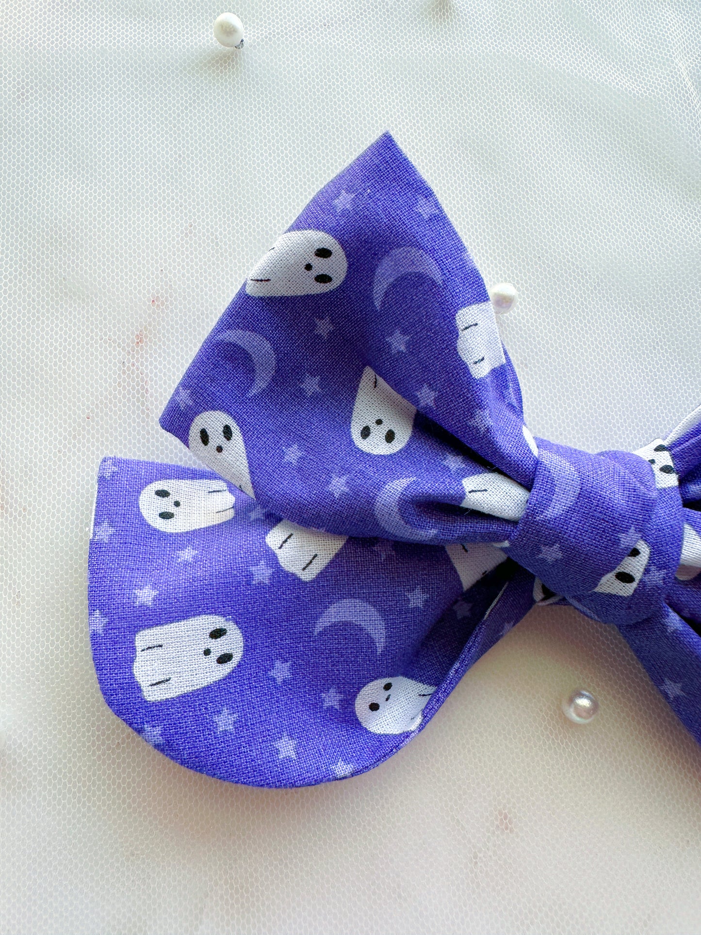 Purple Cute Ghost Hair Clip Bow