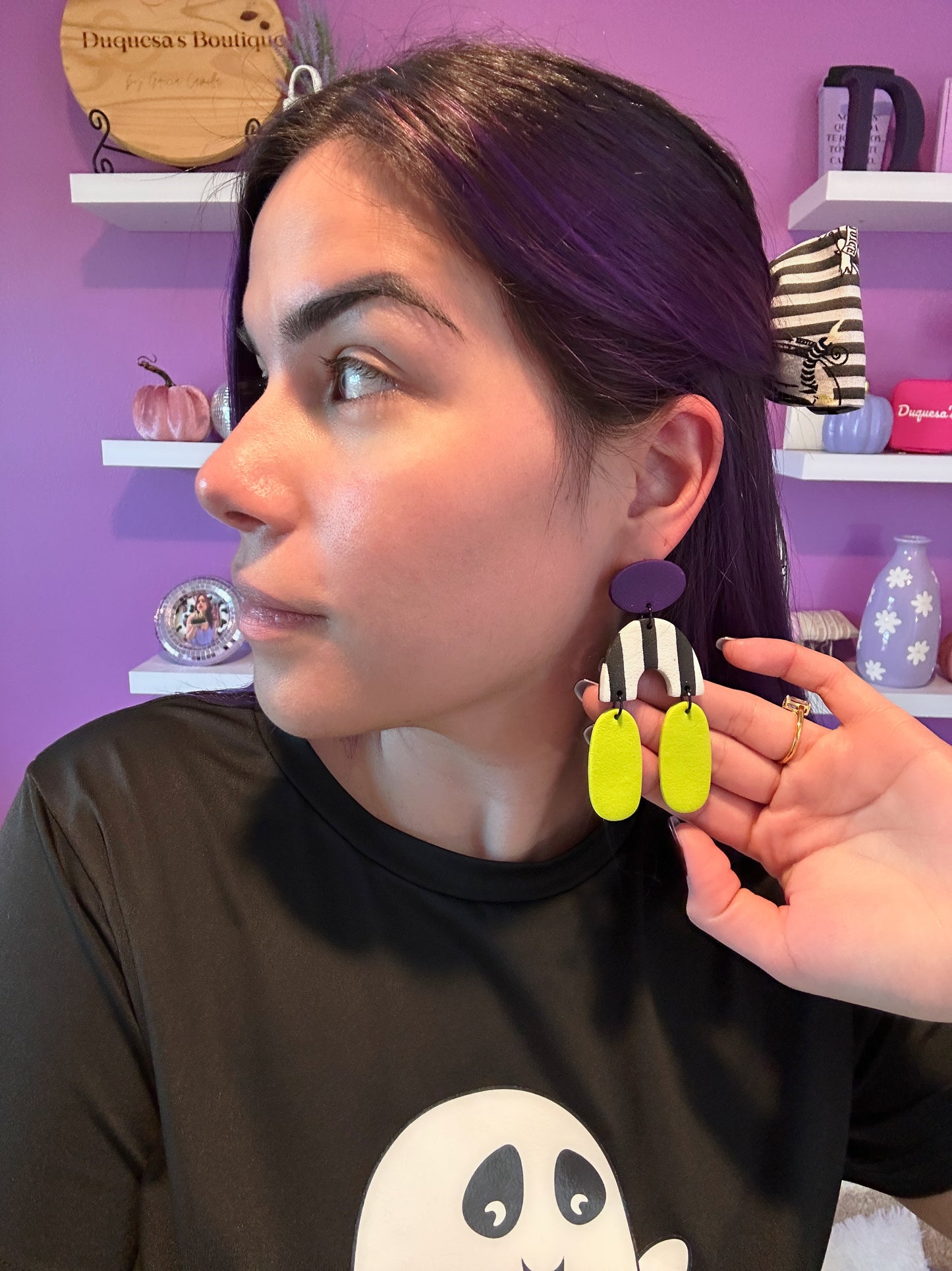 Beetlejuice Statement Dangle Earrings