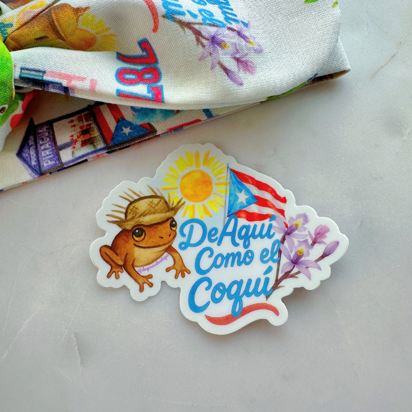 De Aquí Como El Coquí Premium Sticker