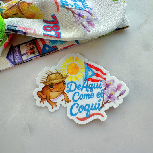De Aquí Como El Coquí Premium Sticker