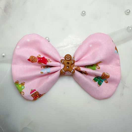 Gingerbread Holiday Hair Bow